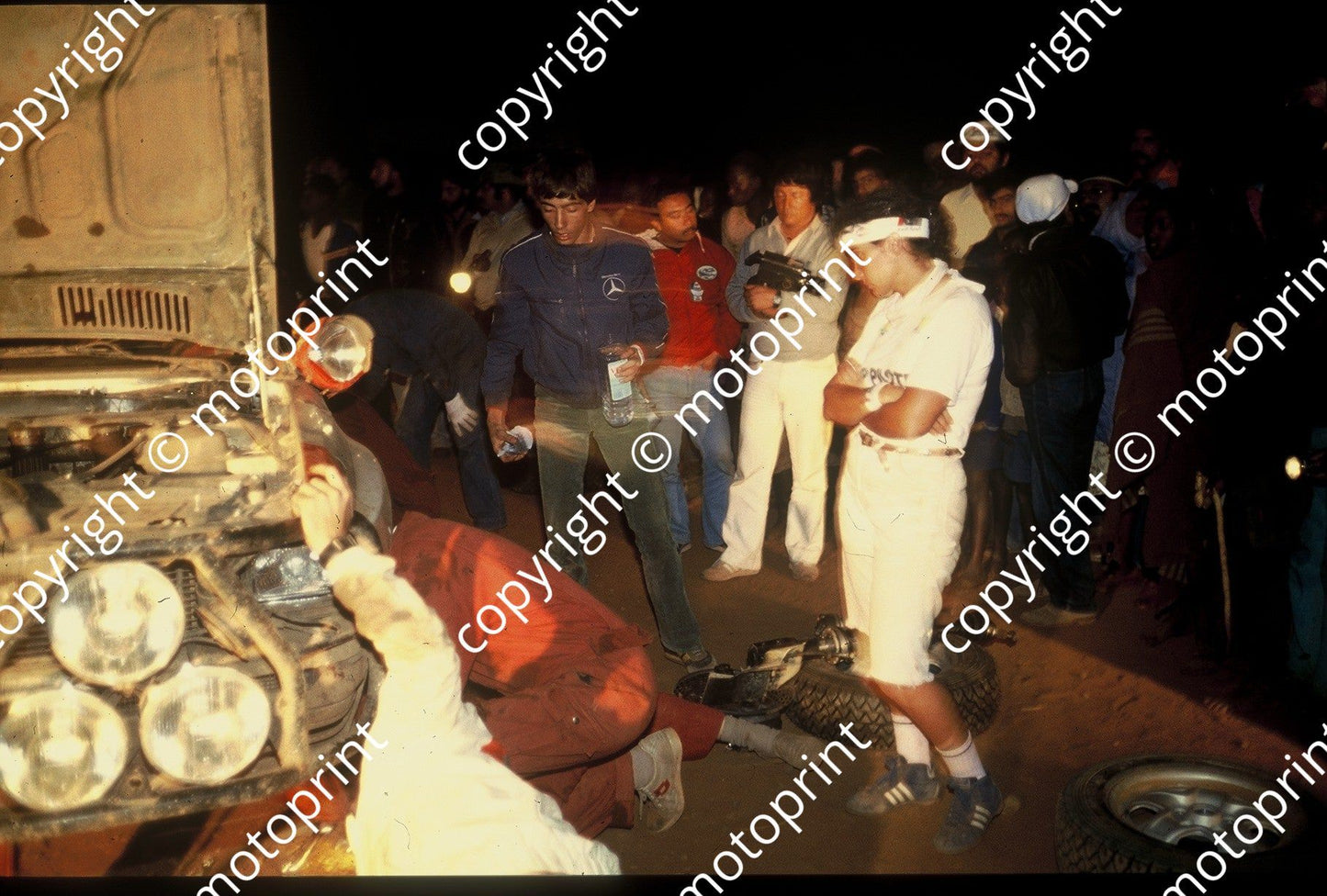 1983 Safari 1 Michele Mouton, Fabrizia Pons Audi Quattro A1 night service not sharp (courtesy Roger Swan) (46)