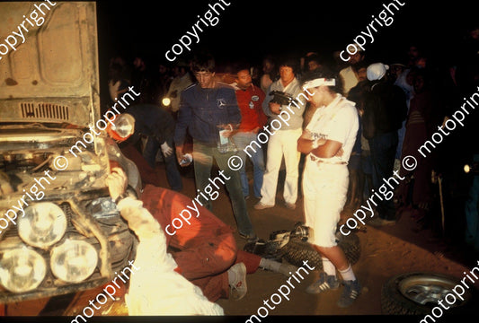 1983 Safari 1 Michele Mouton, Fabrizia Pons Audi Quattro A1 night service not sharp (courtesy Roger Swan) (46)
