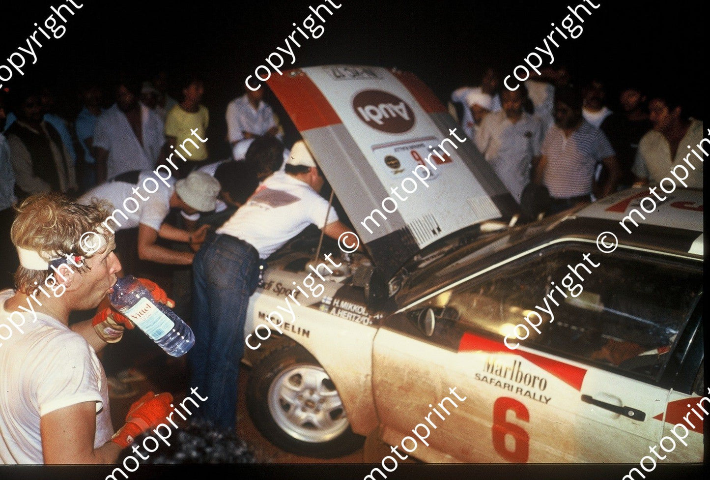 1983 Safari 6 Hannu Mikkola, Arne Hertz Audi Quattro A1 night service (courtesy Roger Swan)  (21)