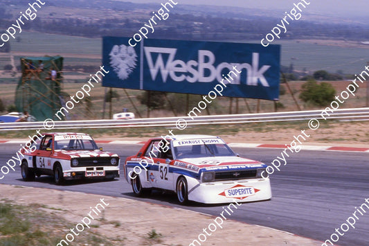 1984 Kya 1000 52 Jannie van Rooyen Nico van Rensburg Nissan Stanza 54 Michael Kurz Kenny Grover  Escort (Courtesy Roger Swan) (1)