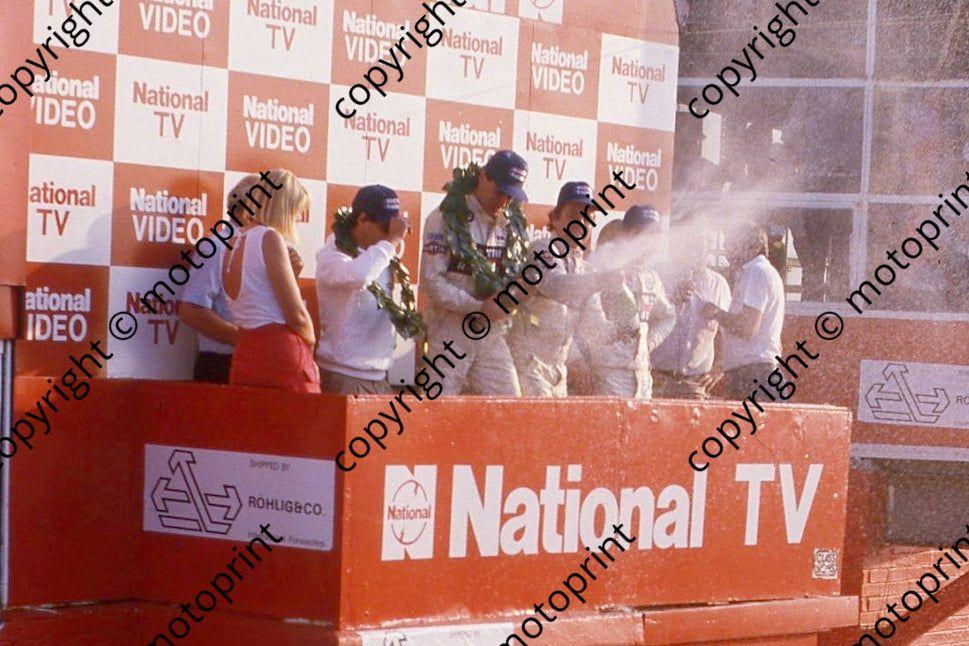 1984 Kya 1000 Podium  Patrrese, Nannini, Wollek, Barilla (Courtesy Roger Swan) (2)