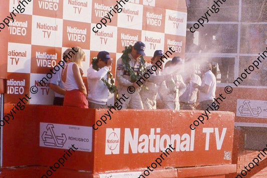 1984 Kya 1000 Podium  Patrrese, Nannini, Wollek, Barilla (Courtesy Roger Swan) (2)