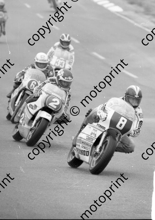 1984 SA GP 250 8 Jacques Bolle Pernod 2 Christian Sarron Yamaha 6 Martin Wimmer Yamaha (Colin Watling Photographic) (133)
