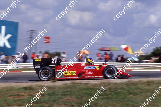 1984 SA GP 27 Michele Alboreto Ferrari 126C4  (permission Malcolm Sampson Motorsport Photography)(3)