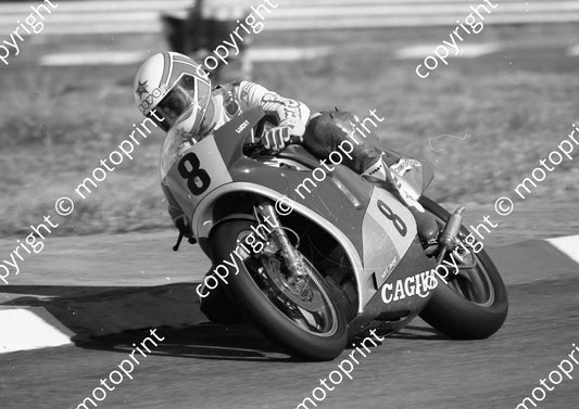 1984 SA GP 500 8  Marco Lucchinelli Cagiva(Colin Watling Photographic) (88)