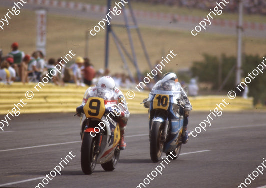 1984 SA GP 500 9 Ron Haslam Honda 10 Franco Uncini Suzuki (Colin Watling Photographic) (5)