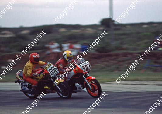 1985 Aldo MC 606 Warren Bristol Yamaha RZ350  503 Russell Wood Yamaha 350LC(Colin Watling Photographic) 322 (2)