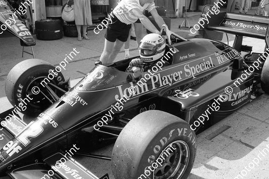 1985 Brands European GP 12 Ayrton Senna Lotus Renault 97T (Colin Watling Photographic) (162)