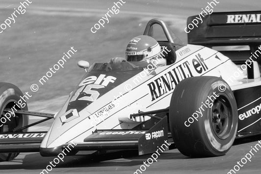 1985 Brands European GP 15 Patrick Tambay Renault RE60B (Colin Watling Photographic) (218)