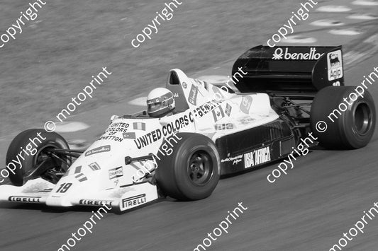 1985 Brands European GP 19 Teo Fabi Toleman TG185 (Colin Watling Photographic) (187)
