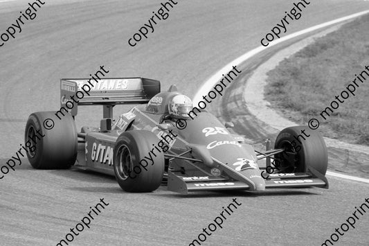 1985 Brands European GP 25 Andrea de Cesaris Ligier Renault JS25 (Colin Watling Photographic) (209)