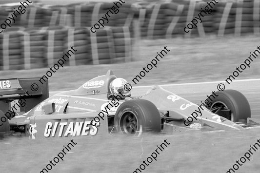 1985 Brands European GP 25 Andrea de Cesaris Ligier Renault JS25 (Colin Watling Photographic) (213)