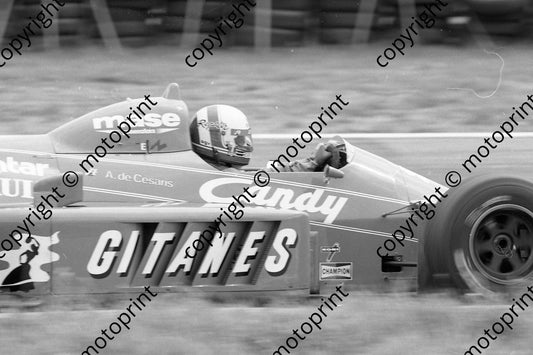 1985 Brands European GP 25 Andrea de Cesaris Ligier Renault JS25 (Colin Watling Photographic) (214)