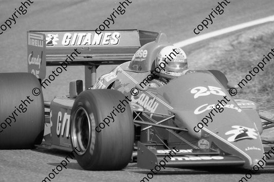 1985 Brands European GP 25 Andrea de Cesaris Ligier Renault JS25 (Colin Watling Photographic) (215)