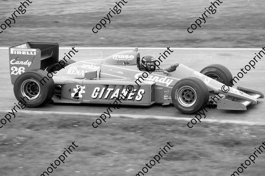 1985 Brands European GP 26 Jacques Laffite Ligier Renault JS25 (Colin Watling Photographic) (224)