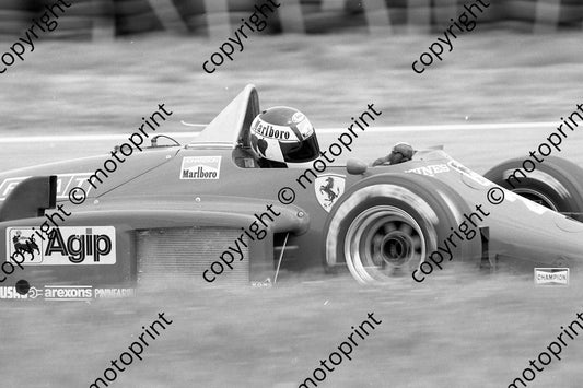 1985 Brands European GP 27 Michele Alboreto Ferrari 156-85 (Colin Watling Photographic) (217)