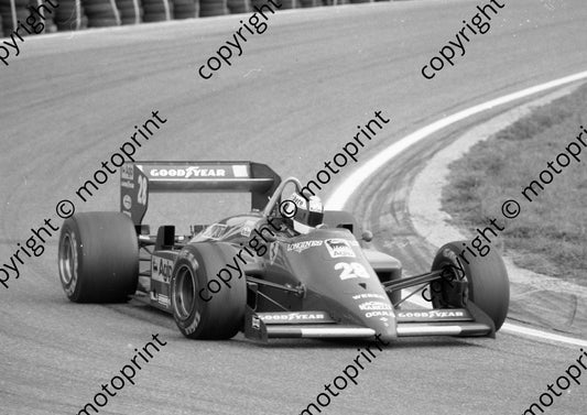 1985 Brands European GP 28 Stefan Johannson Ferrari 156-85 NOTE RIGHT FRONT (Colin Watling Photographic) (111)