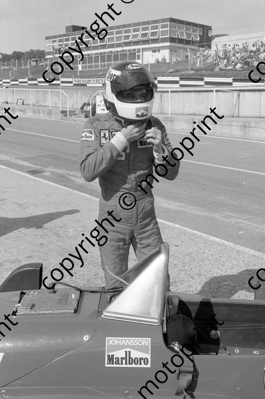 1985 Brands European GP 28 Stefan Johannson Ferrari 156-85 (Colin Watling Photographic) (104)
