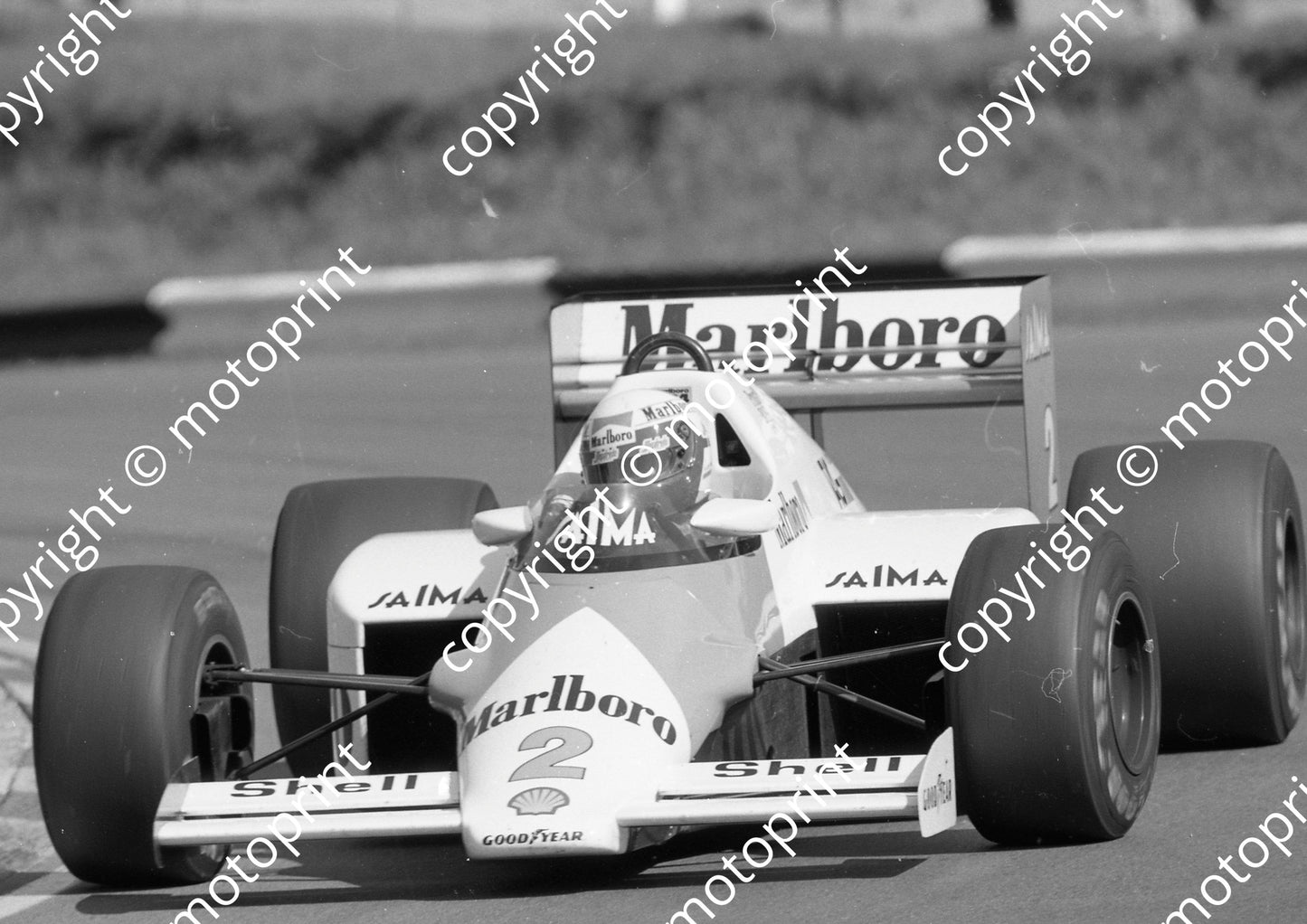 1985 Brands European GP 2 Alain Prost McLaren MP4-2B (Colin Watling Photographic) (75)