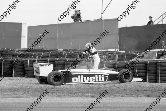 1985 Brands European GP 7 Nelson Piquet Brabham BMW BT54 stops (Colin Watling Photographic) (120)