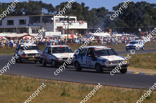 1985 Castrol 6 hr Nov 12 Golf GTi Peter Lanz Michael Briggs_ 23 Sprinter GLi M White Damseaux (courtesy Roger Swan) (14)