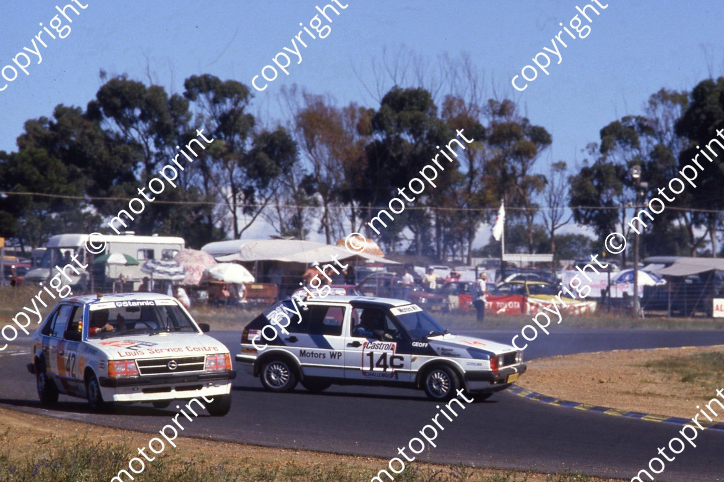 1985 Castrol 6 hr Nov 14 Golf GTi Hannes Oosthuizen Geoff Moller_ 42 Kadett Don Craye Andre van Jaarsveld (courtesy Roger Swan) (51)