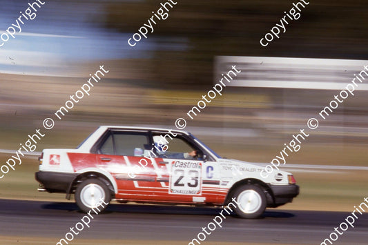 1985 Castrol 6 hr Nov 23 Toyota Sprinter Gle Mike White Serge Damseaux (courtesy Roger Swan)(1)