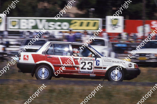1985 Castrol 6 hr Nov 23 Toyota Sprinter Gle Mike White Serge Damseaux (courtesy Roger Swan)(6)