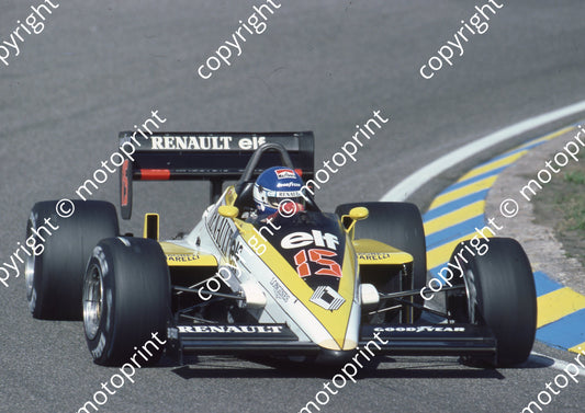 1985 Dutch GP 15 Patrick Tambay Renault  RE60B (Colin Watling Photographic) (1)