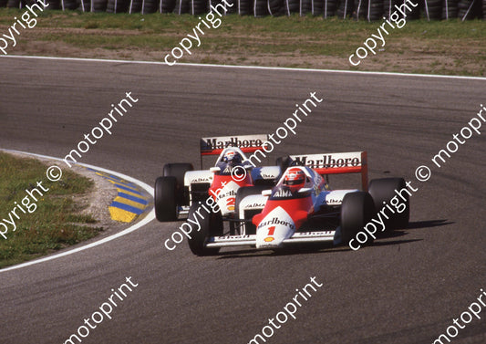 1985 Dutch GP 1 Niki Lauda 2 Alain Prost McLaren TAG MP4-2B (Colin Watling Photographic) (1)