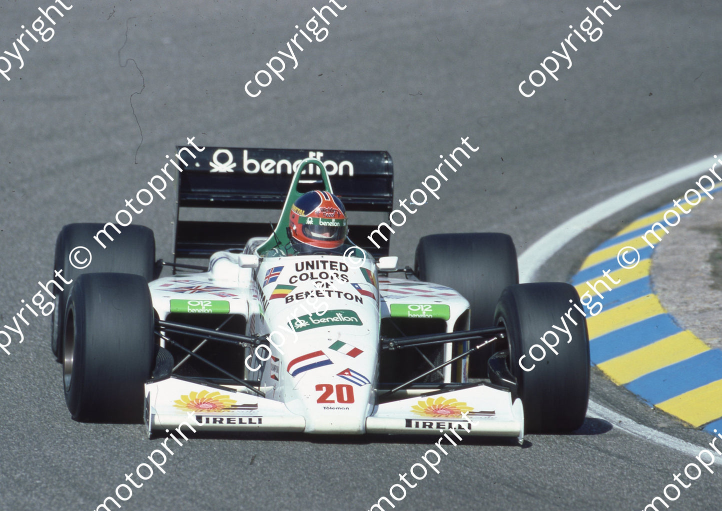 1985 Dutch GP 20 Piercarlo Ghinzani Toleman TG185 (Colin Watling Photographic) (38)