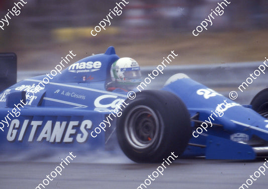 1985 Dutch GP 25 Andrea de Cesaris Ligier Renault JS25 practice (Colin Watling Photographic) (5)