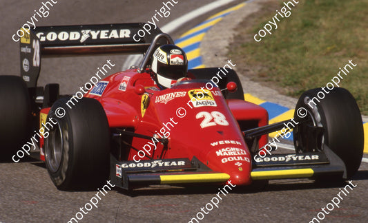 1985 Dutch GP 28 Stefan Johansson Ferrari 156-85 (Colin Watling Photographic) (30)