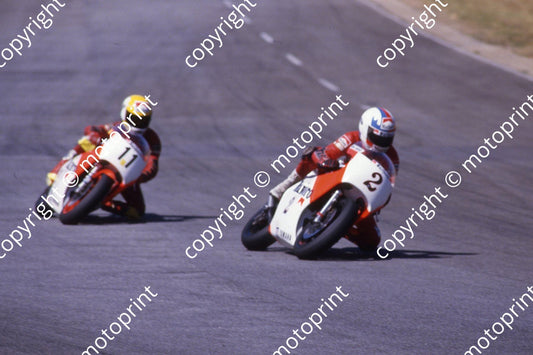 1985 Kya 250 GP Autm 2 Dave Emond 11 Russell Wood Yamaha TZ250s  (courtesy Roger Swan) (3)