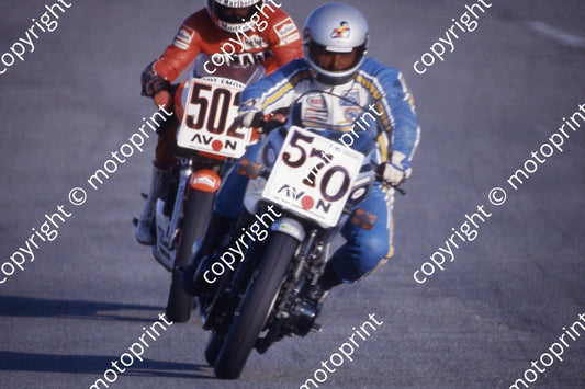 1985 Kya Avon Ford Autm 570 Alfie Goodwin Yamaha RD350LC 502 Dave Emond Yamaha RZ350  (courtesy Roger Swan) (23)