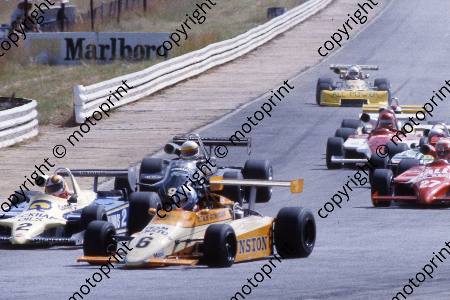 1985 Kya F2 Feb NTN Brgs 6 John Moni March 842 2 Bernard Tilanus Lant 27 Ivano Moavero March 832 9 Klaus grogor March 832 (courtesy Roger Swan) 037
