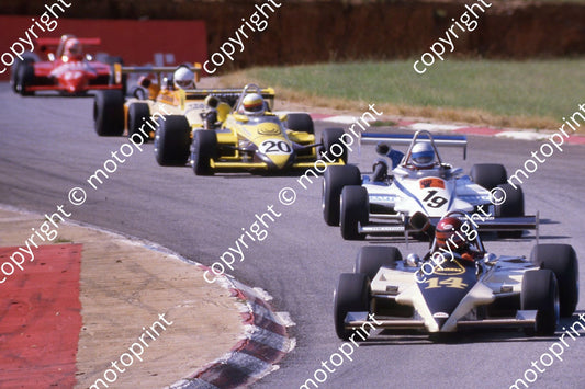 1985 Kya F2 Oggi Tiles 14 Mike Nish Lant 19 Ken Critchfield March 832 20 Klaus Grogor March 832 6 John Moni March 842  (courtesy Roger Swan)