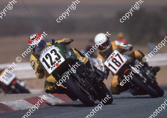 1985 Kya MC 123 Glenn Williams Kawasaki GPZ900R 187 Wayne Heasman Suzuki (Colin Watling Photographic) 322 (22) - Copy