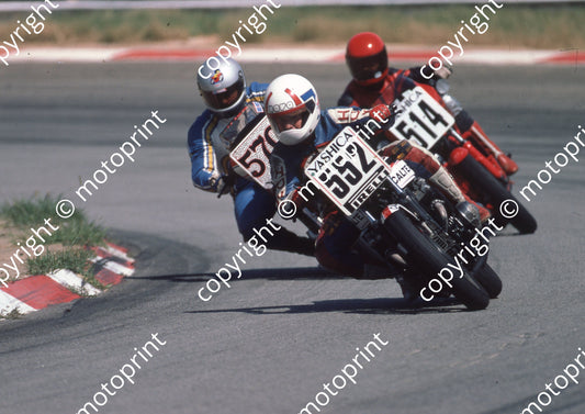 1985 Kya MC 552 Curly Elliott Honda CBx550 514  Mike Eglington Yamaha RD350 (Colin Watling Photographic) 322 (97)