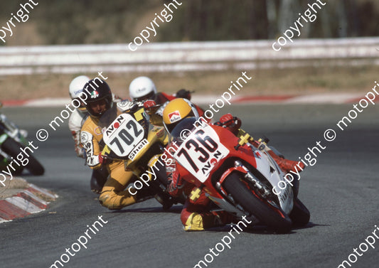 1985 Kya MC 736 Russell Wood Yamaha RZ500 702 Dave Hiscock Suzuki SE Katana (Colin Watling Photographic) 322 (84)