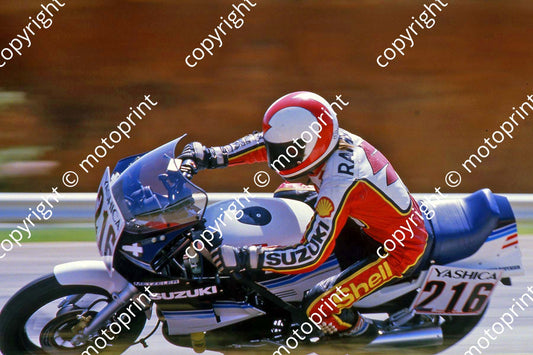 1985 Kya MC Oggi Jan 216 Gavin Ramsay Suzuki RG250W (courtesy Roger Swan) ed