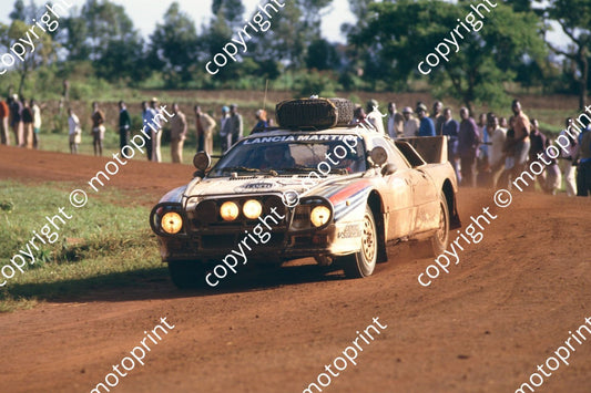 1985 Safari 15 Vic Preston jnr, John Lyall Lancia 037 Rally (courtesy Roger Swan) (2)
