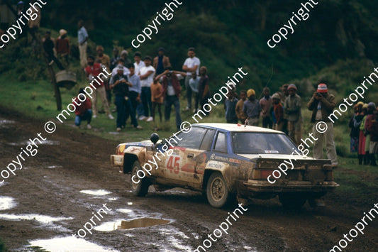1985 Safari 45 Vishnu Dhutia, Crispin Sassoon Nissan 240 RS (courtesy Roger Swan) (1)