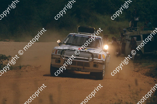 1985 Safari 6 Timo Salonen, Seppo Harjanne Peugeot 205 Turbo (courtesy Roger Swan) (2)