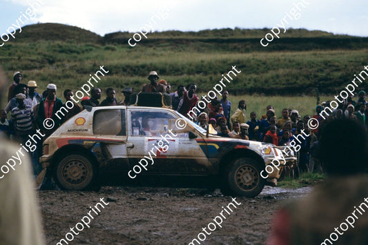 1985 Safari 6 Timo Salonen, Seppo Harjanne Peugeot 205 Turbo (courtesy Roger Swan) (5)