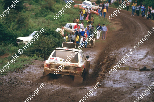 1985 Safari 6 Timo Salonen, Seppo Harjanne Peugeot 205 Turbo (courtesy Roger Swan) (6)