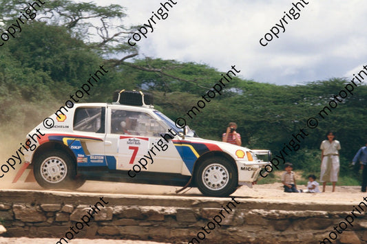 1985 Safari 7 Ari Vatanen, Terry Harryman Peugeot 205 Turbo (courtesy Roger Swan) (3)