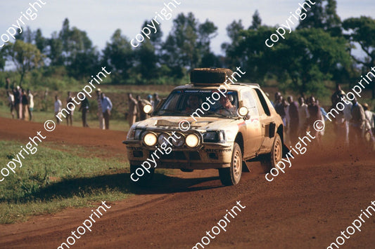 1985 Safari 7 Ari Vatanen, Terry Harryman Peugeot 205 Turbo (courtesy Roger Swan) (4)