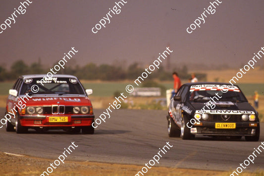 1985 Welkom Gp 1 U33 Alfa GTV Nicola Bianco confirm T1 BMW Tony Viana (courtesy Roger Swan) (2)