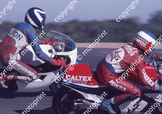 1986 Killarney MC 19 Mike Wilson Yamaha TZ250J  3 Rob Petersen RS250 (Colin Watling Photographic) (3)